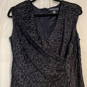 American Living Dress Navy and Silver